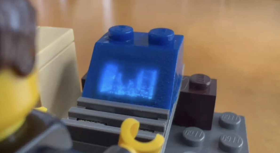 Doom s'exécutant sur une brique Lego
