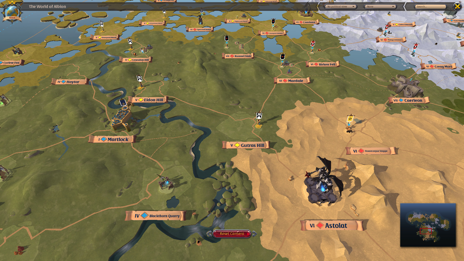 Strategic map in Albion Online