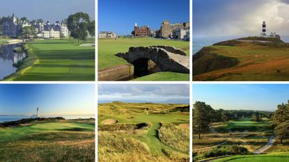 Six golf courses pictured