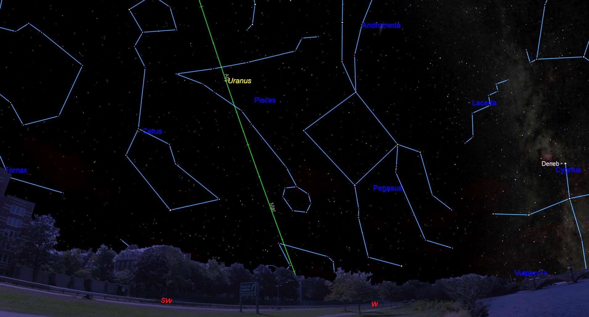 February night sky zodiacal light