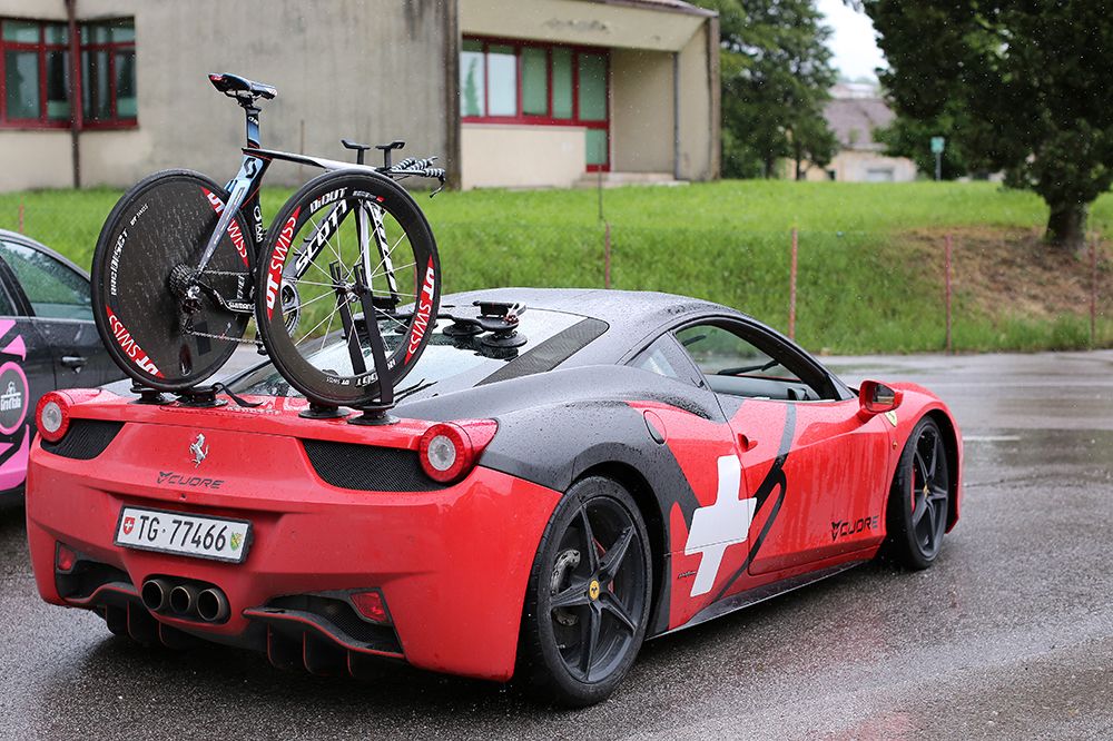 IAM Cycling had a custom Cuore Ferrari for the time trial today