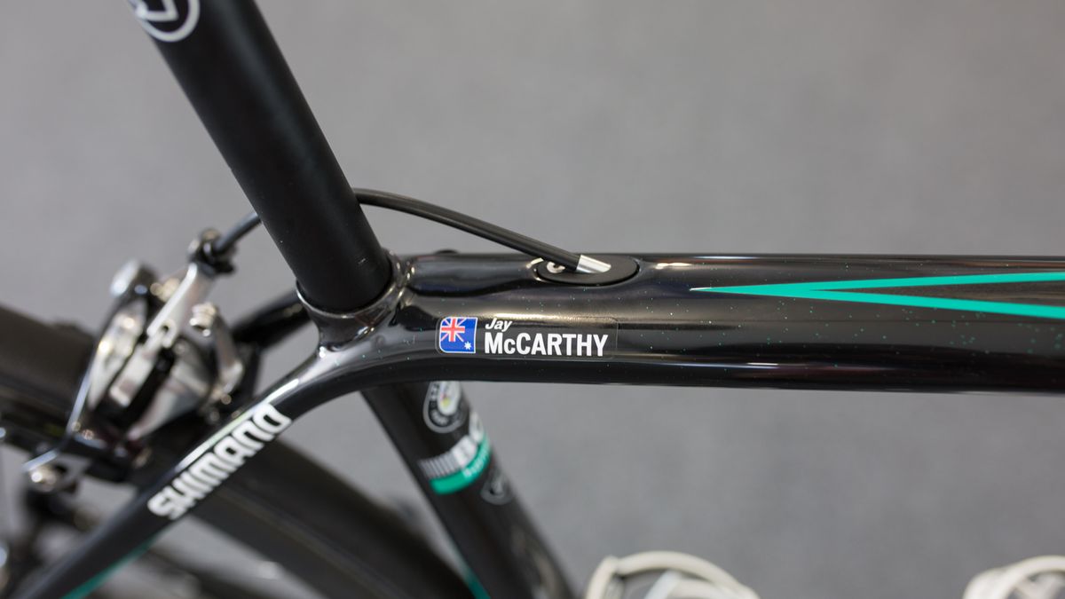 You can see the coloured fleck in the black paint