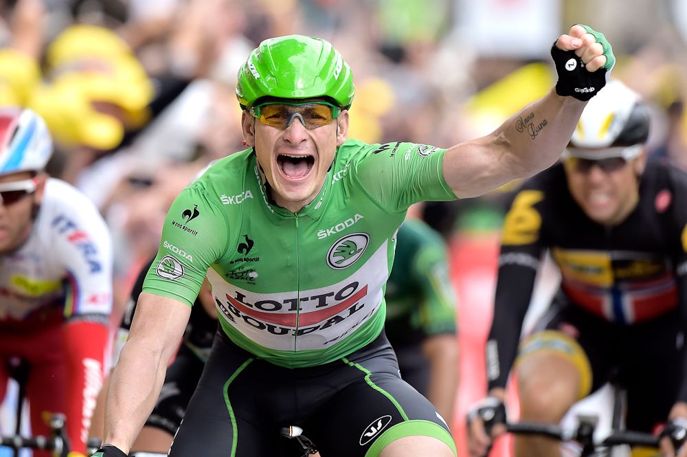 Andre Greipel wins stage 5 of the 2015 Tour de France.