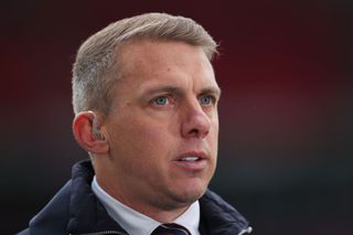 BBC Euro 2024 LFC TV pundit Stephen Warnock during the Carabao Cup Final match between Chelsea and Liverpool at Wembley Stadium on February 25, 2024 in London, England. (Photo by James Gill - Danehouse/Getty Images)