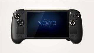 Image of the AYANEO Next II handheld PC against a white background, displaying the product name on-screen.