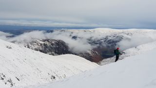 The Helvellyn Ridge in the snow