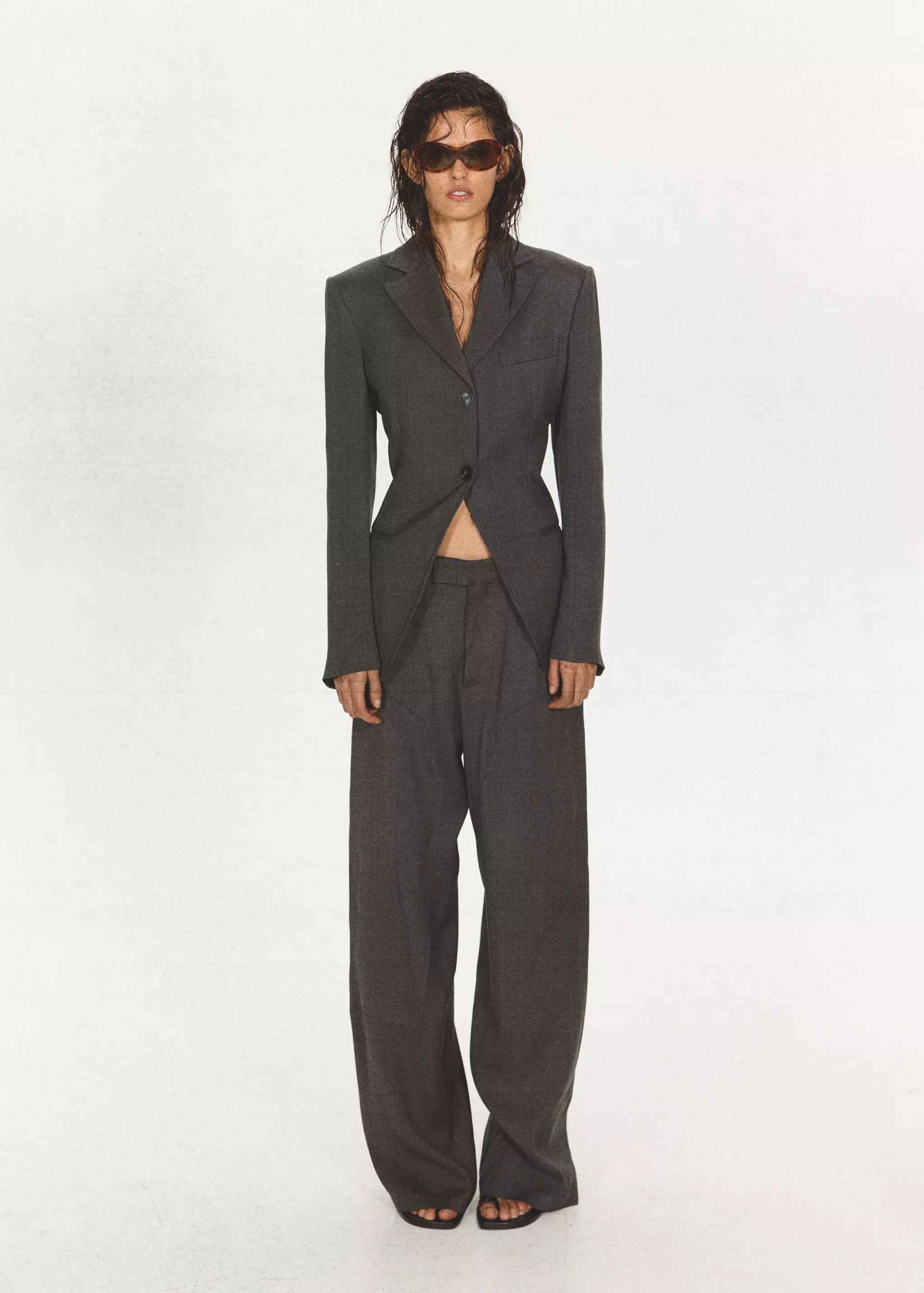 Suit Jacket With Fitted Waist - Women | Mango Usa