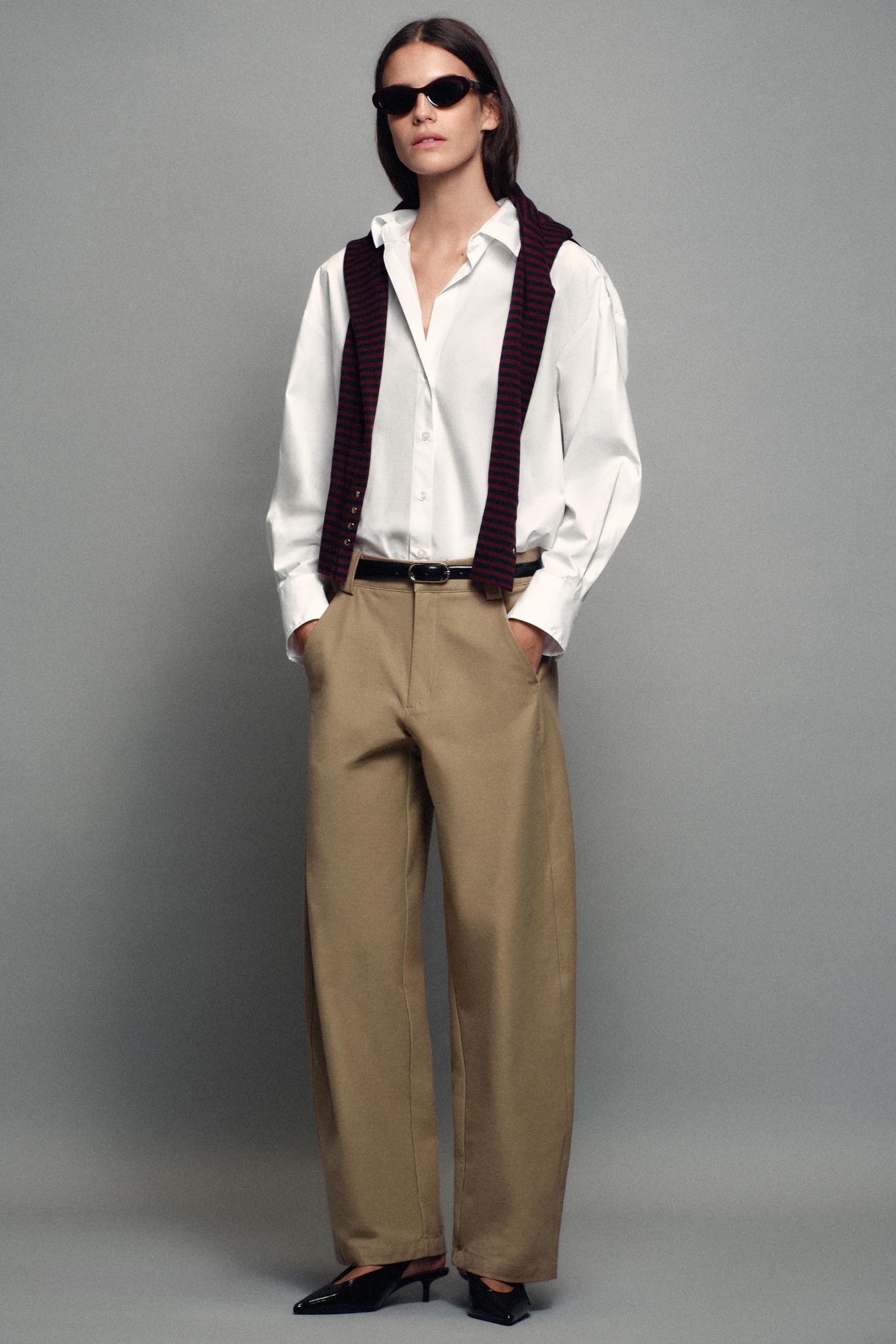 Basic Poplin Shirt - White - Xs