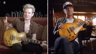 Deryck Whibley and Joe Bonamassa with the Gibson Lazarus 1959 Les Paul Burst