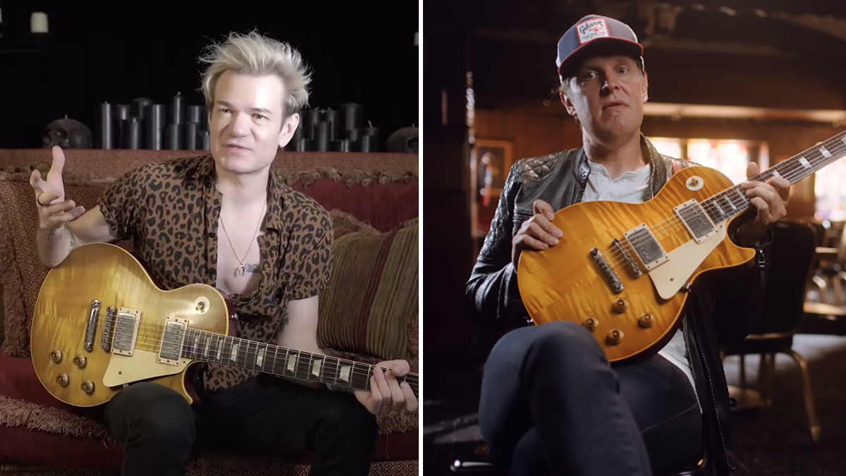 Deryck Whibley and Joe Bonamassa with the Gibson Lazarus 1959 Les Paul Burst