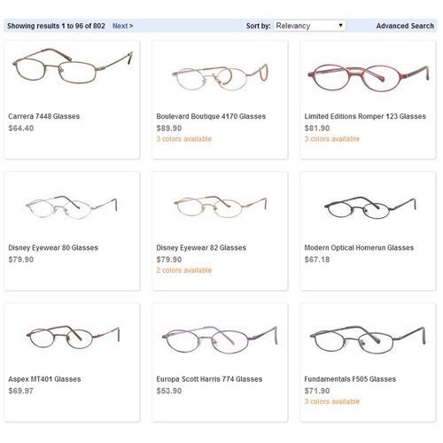 Eyeglasses.com has a large selection of metal frames.