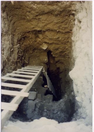 Ladder into latrine in Jerusalem