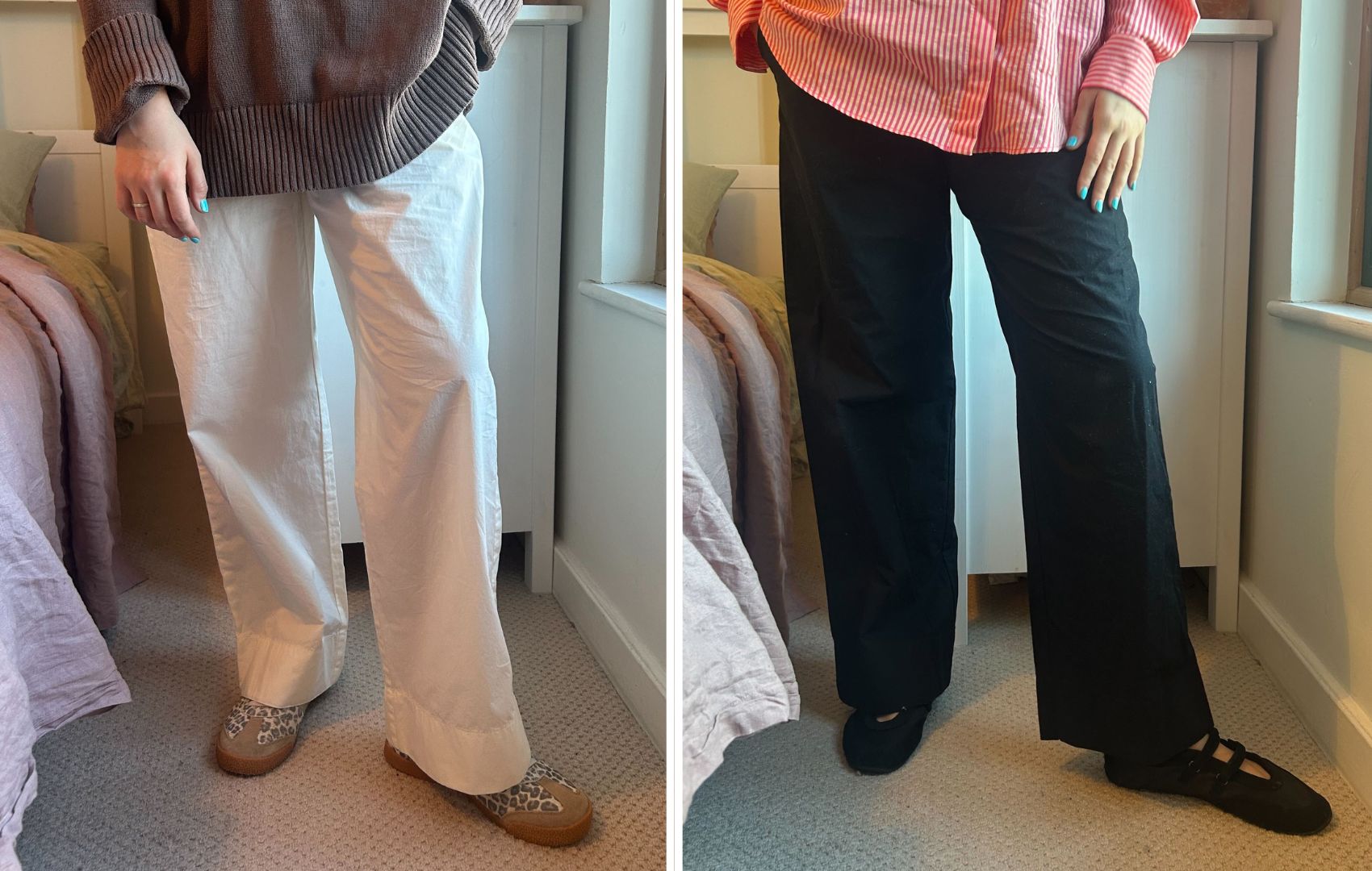 Image of poplin m&amp;amp;s trousers