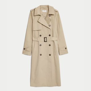 M&S belted trench coat in a stone colour