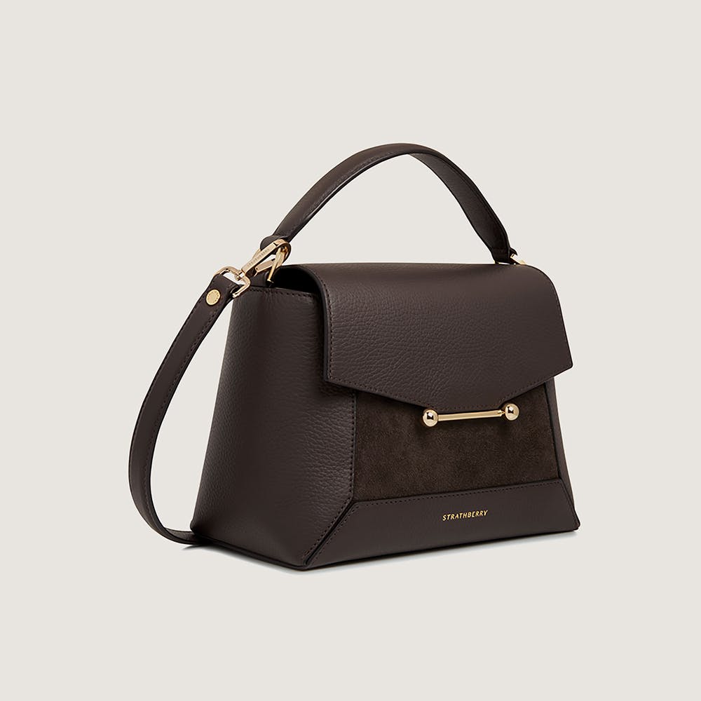 Mosaic Bag - Dark Chocolate Suede/leather