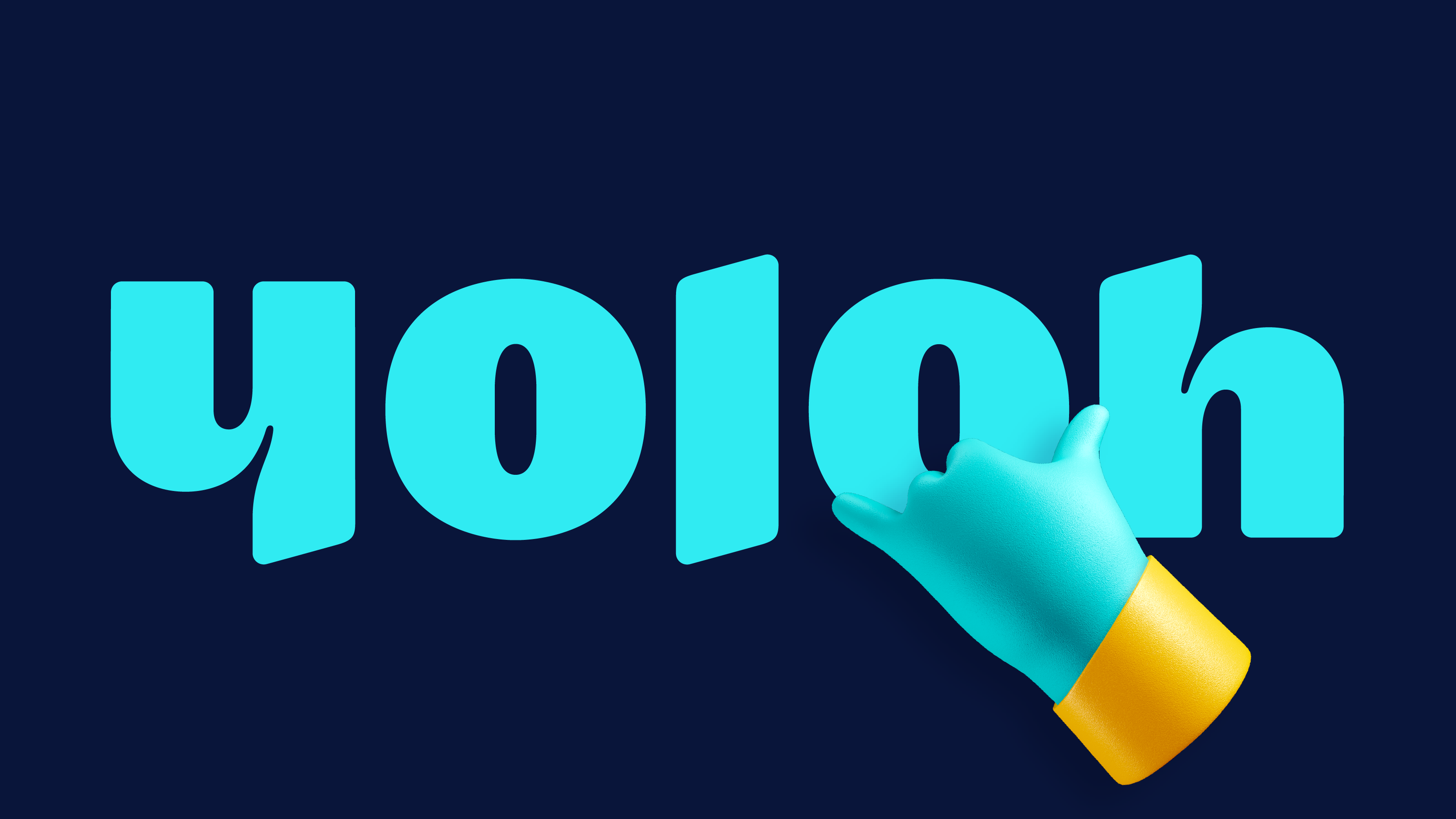 yoloh with a hand next to it