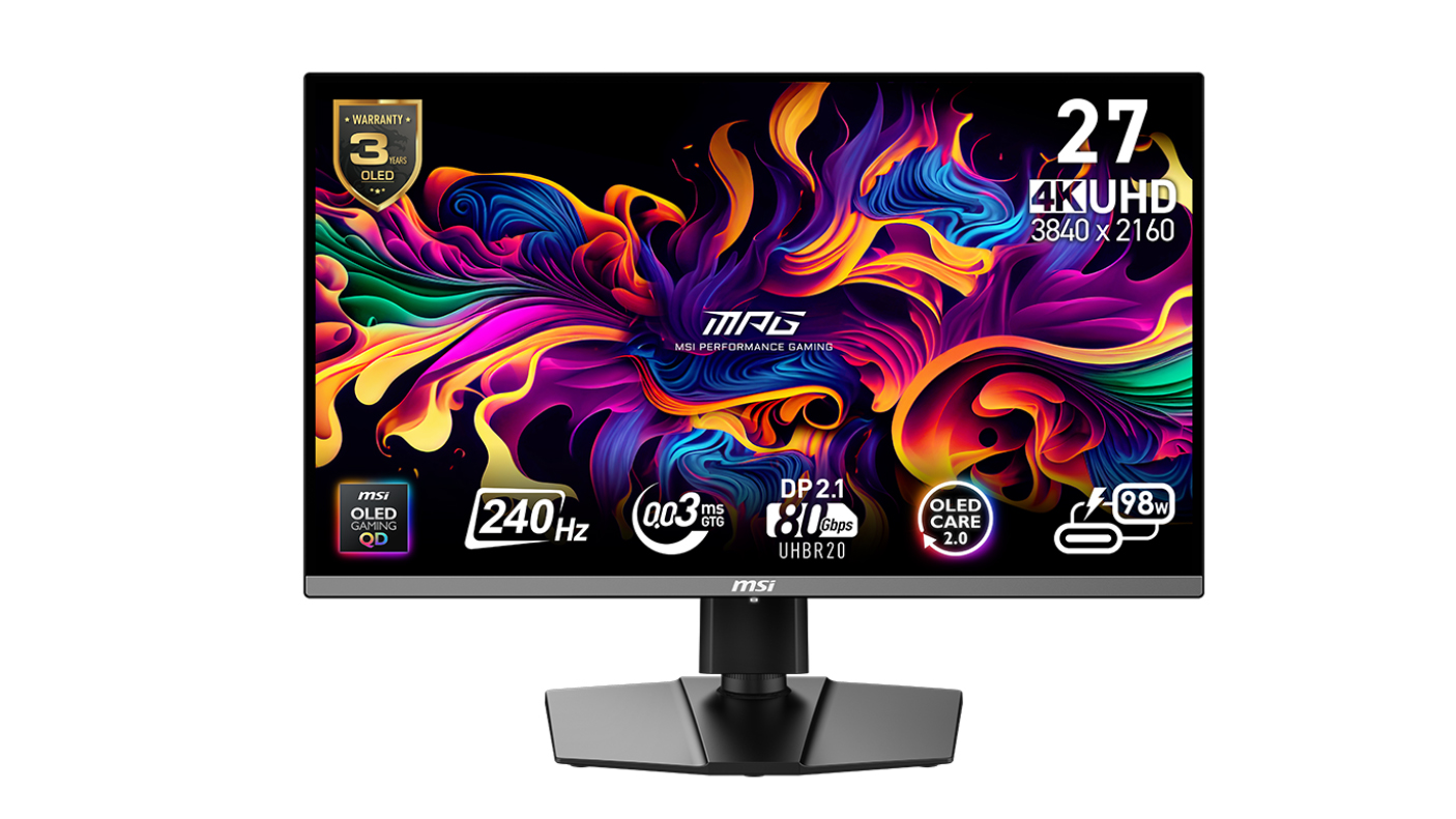 The new MPG 272URX QD-OLED gaming monitor