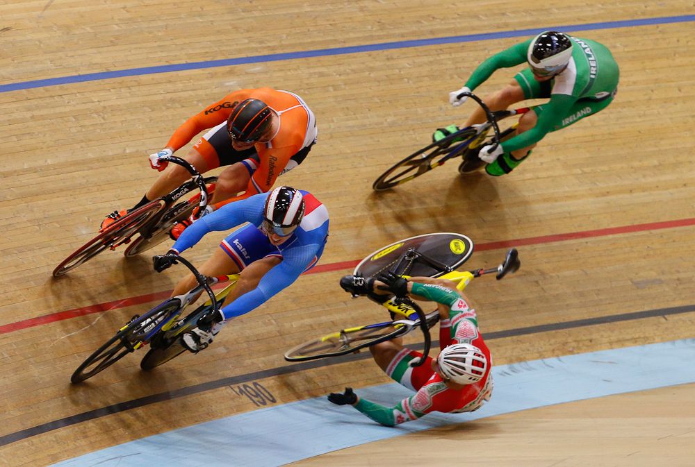 A crash in the keirin caught many out