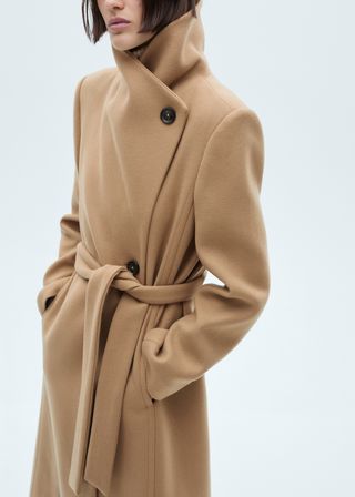 MANGO, Belted Manteco Wool Coat