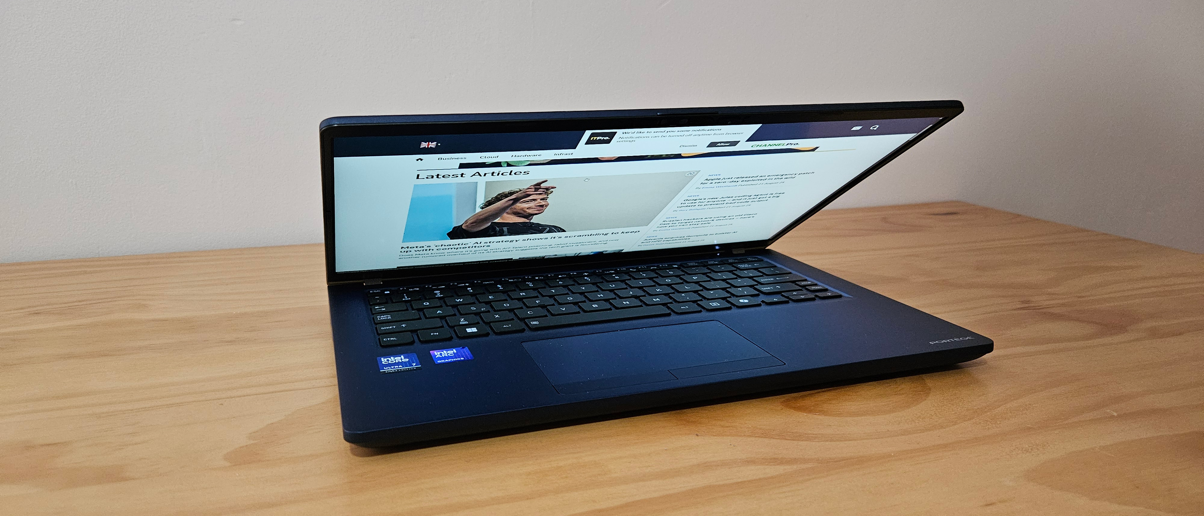 The Dynabook Portege Z40L-N on a desk