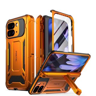 Poetic Spartan Case in orange on white background