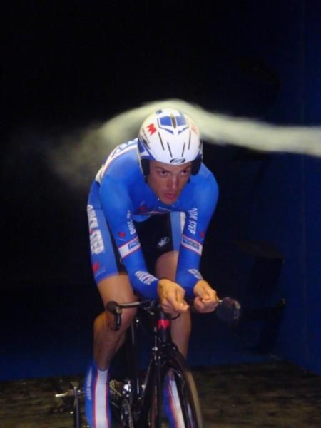 Dries Devenyns spends some time in the artificial wind