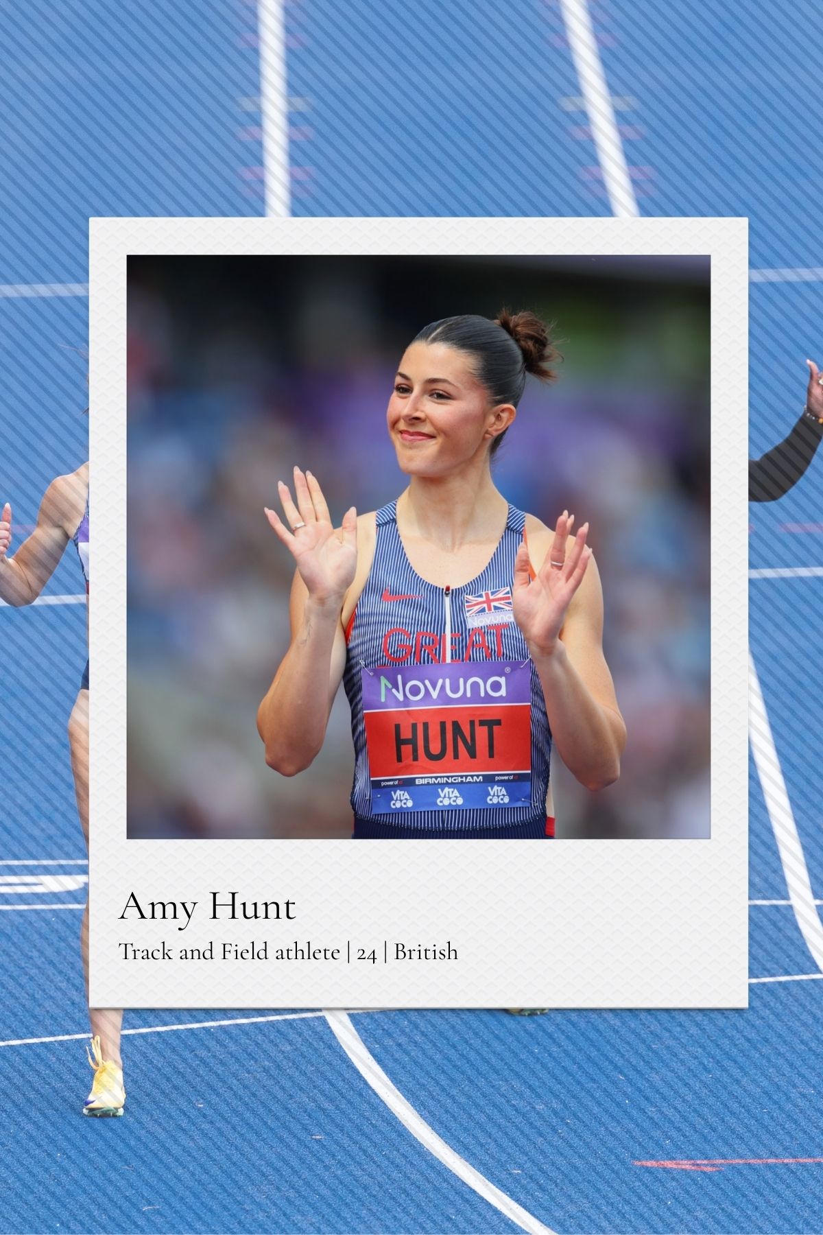 Track and field athlete Amy Hunt