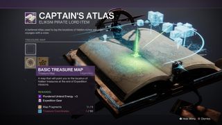 Destiny 2 Season of Plunder captain's atlas treasure map crafting