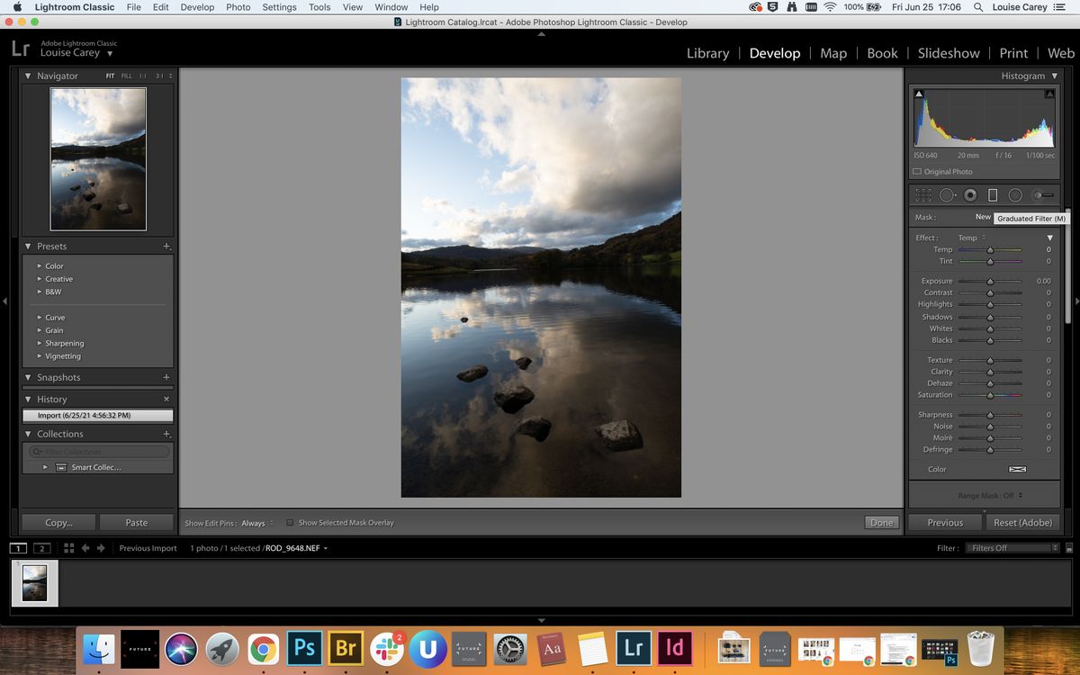 How to use Lightroom Classic tame bright skies with the Graduated