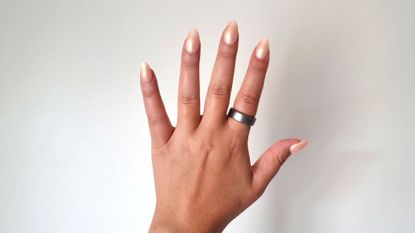 Amazfit Helio smart ring being tested by our reviewer