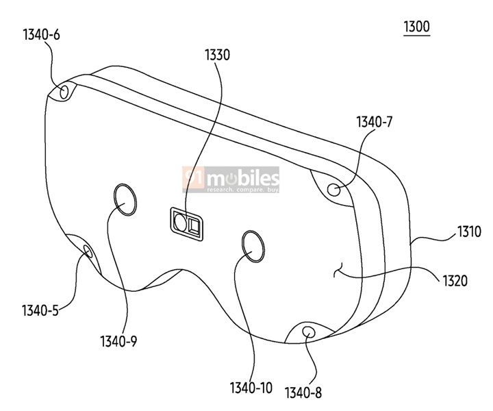 Samsung's latest patent for an XR headset.