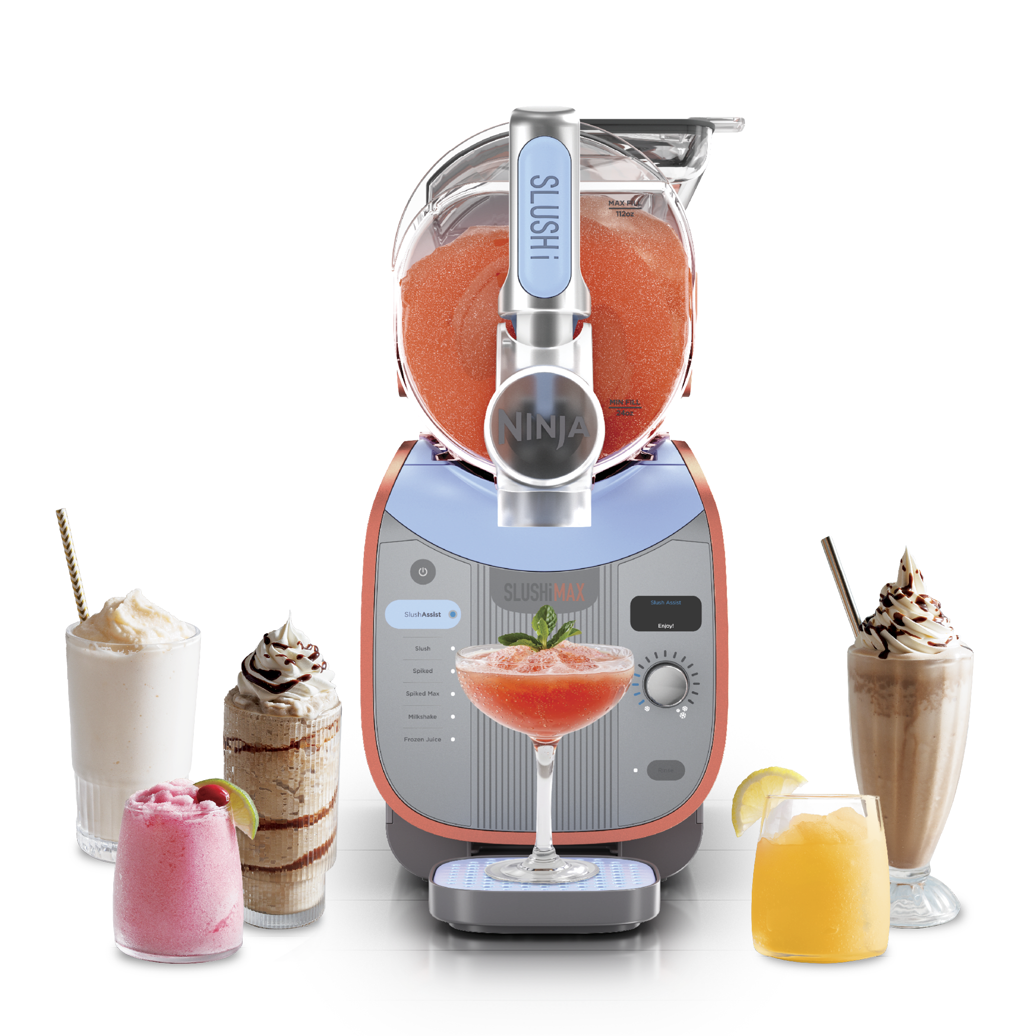 Ninja Slushi&amp;trade; Max Smart Frozen Drink Maker 150 Oz, Blue &amp;amp; Peach