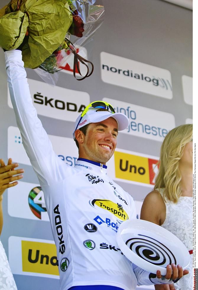 Tom Van Aesbroeck (Topsport Vlaanderen-Baloise) in the white jersey