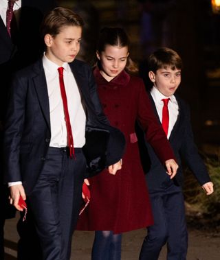 Princess Charlotte, Prince George, Prince Louis at Christmas Carol Service, 2024