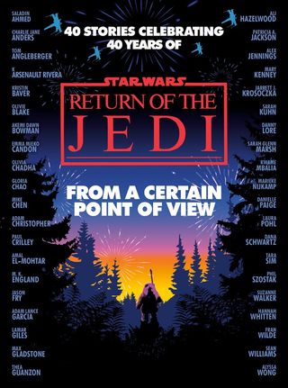 cover of the short story collection "From a Certain Point of View: Return of the Jedi," which shows a spear-holding Ewok in a thick forest.