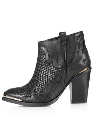 Topshop woven ankle boots, £150