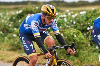 Remco Evenepoel in action at the Tour of Britain