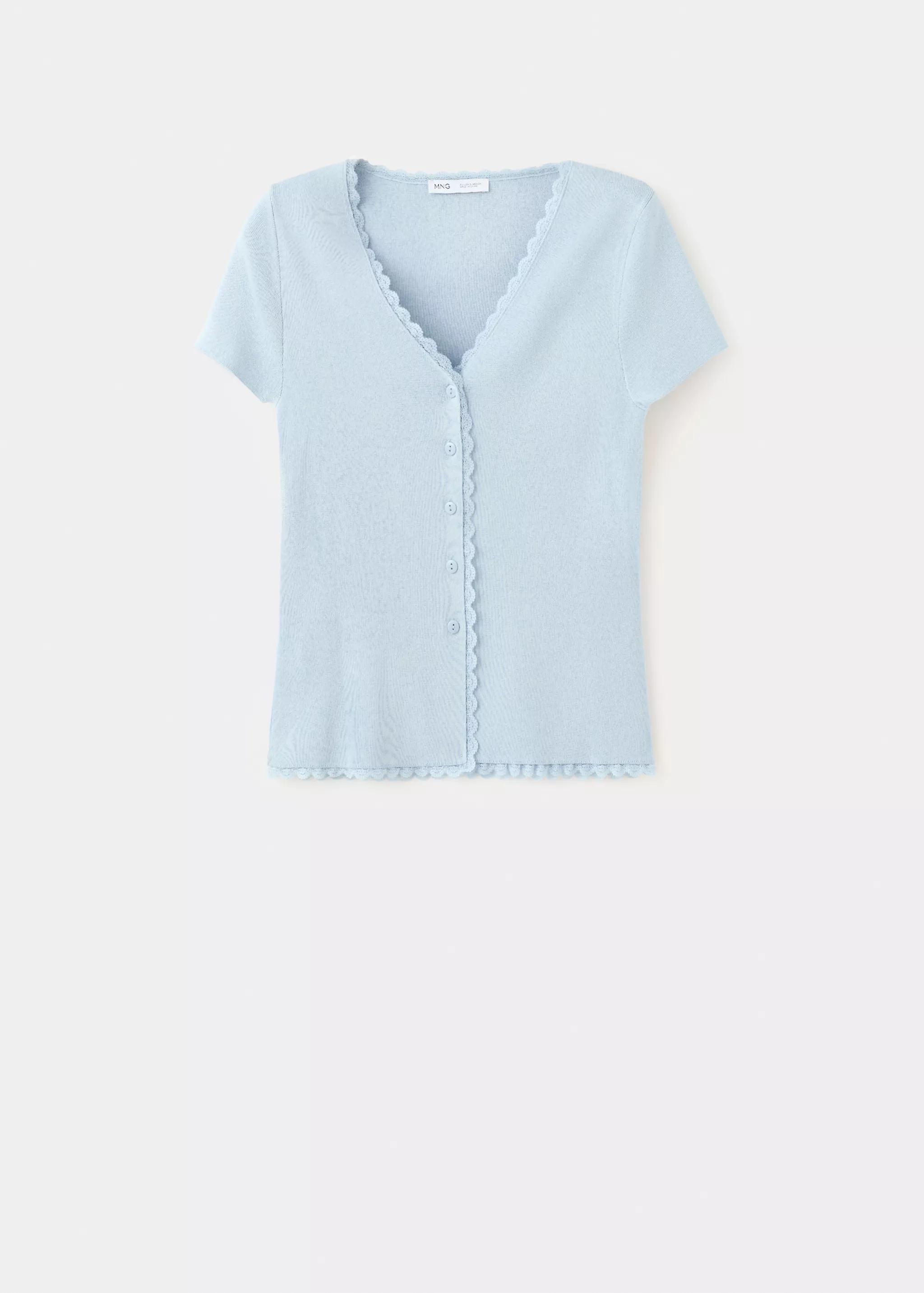 Fine Knit Cardigan With Lace Details - Women | Mango United Kingdom