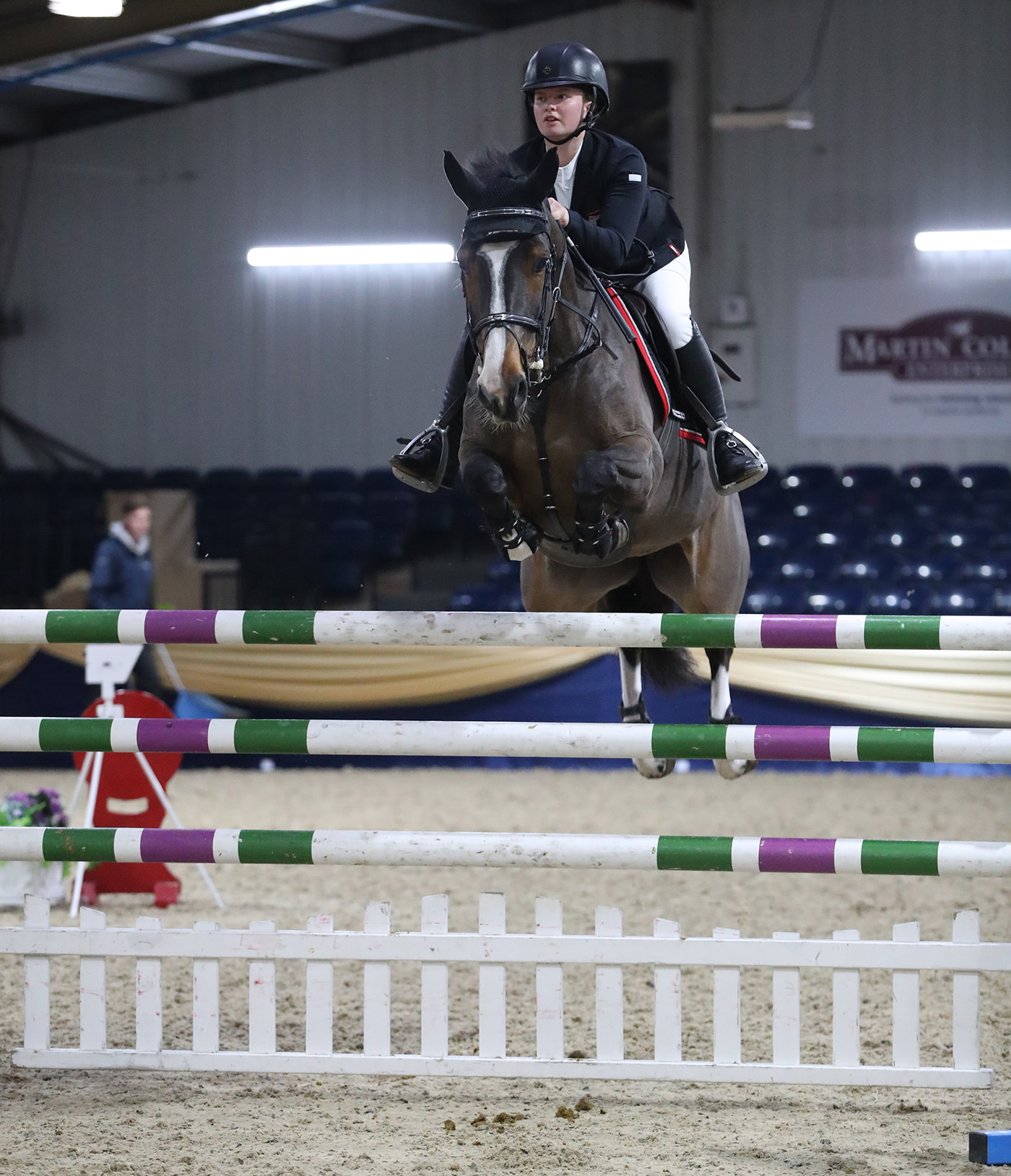 Jessica Hewitt riding Hot Bluebird at Keysoe Winter Classic