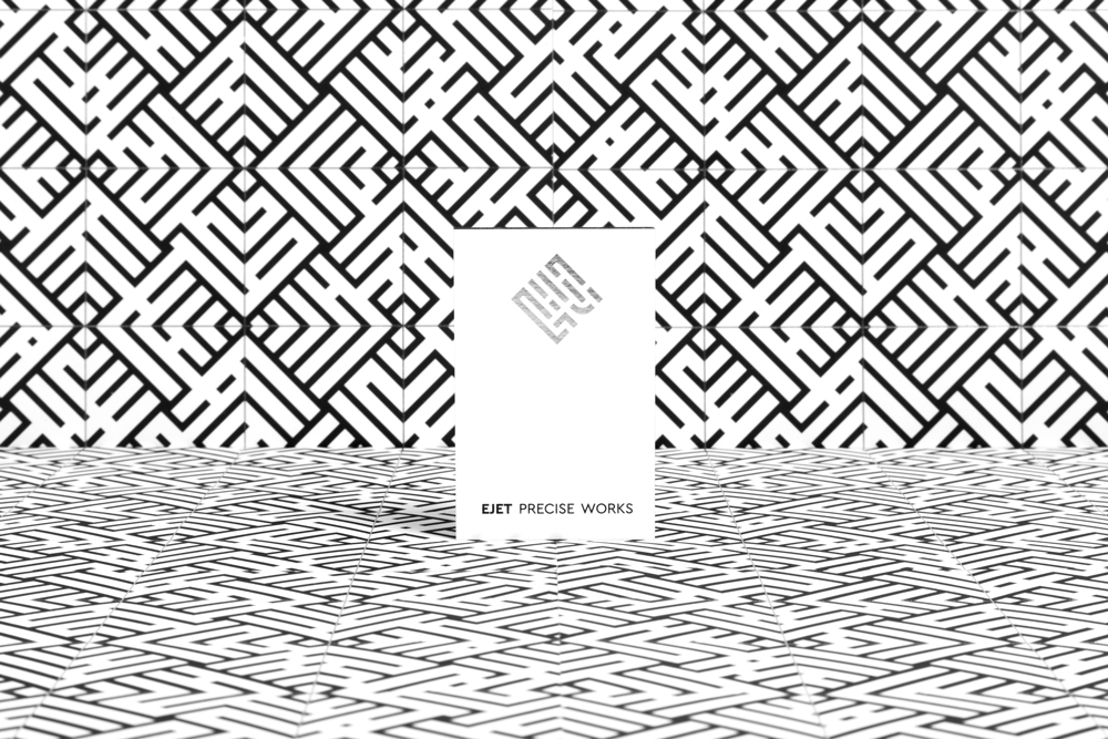 This interlocking pattern is used throughout EJET's identity system