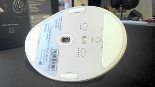 A photo of the Keychron M5 wireless ergonomic vertical mouse