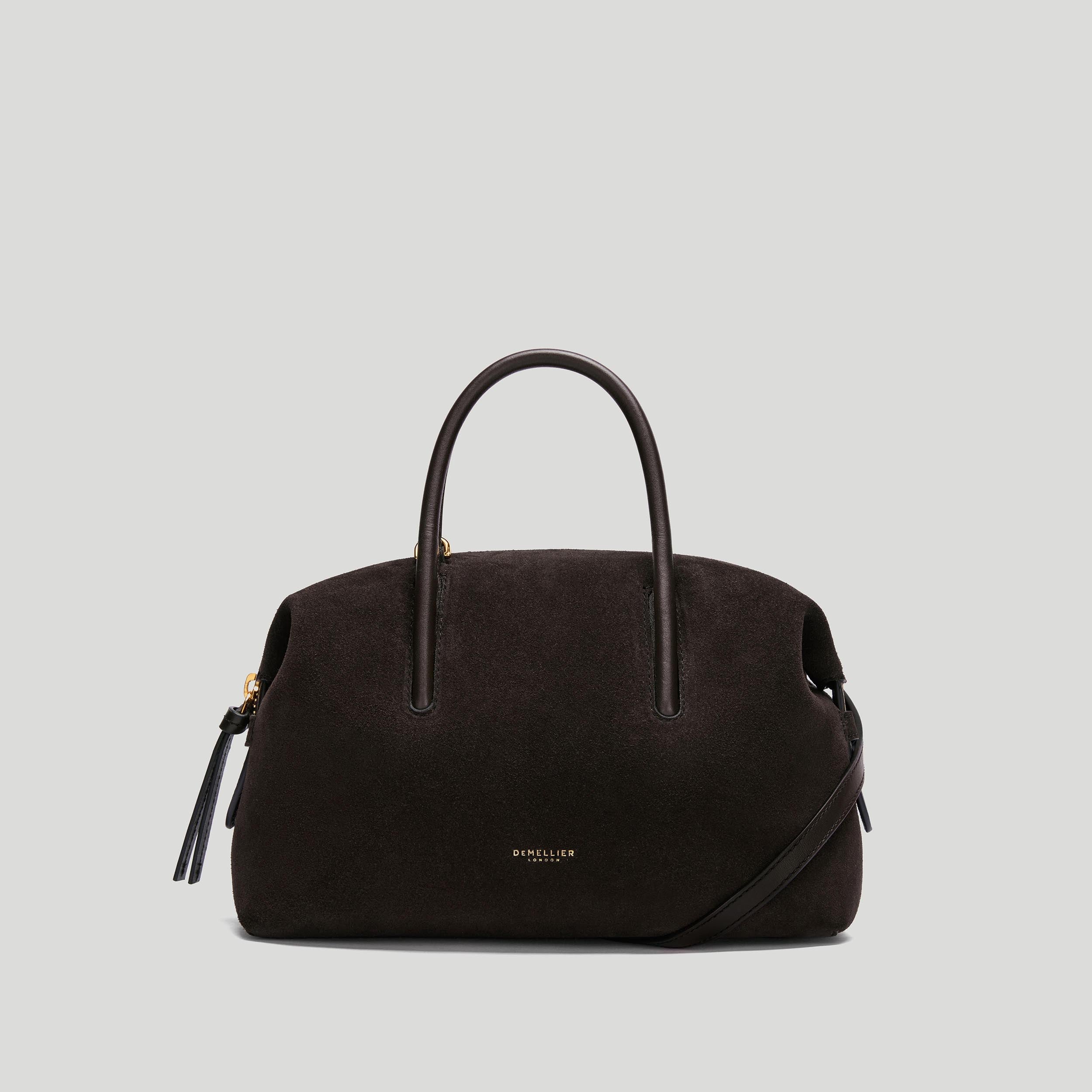 The Small Stockholm | Dark Chocolate Suede &amp;amp; Dark Chocolate Smooth | Demellier