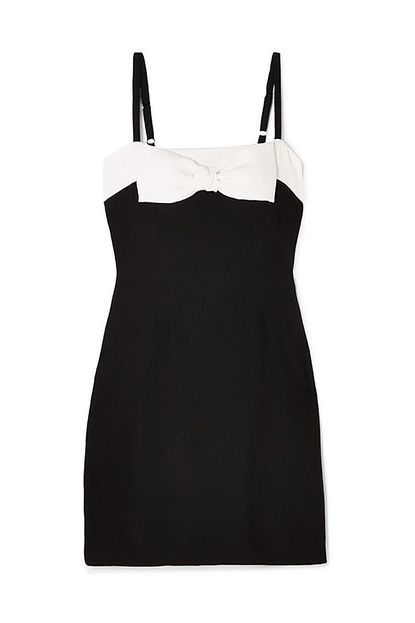Staud Vertigo Bow-Embellished Cotton Mini Dress