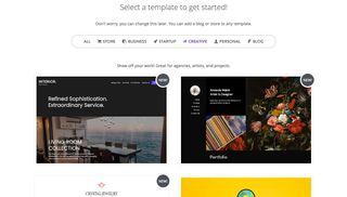 Some of Strikingly's website templates