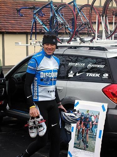 Tom Danielson happy to be in Solvang with the Discovery boys