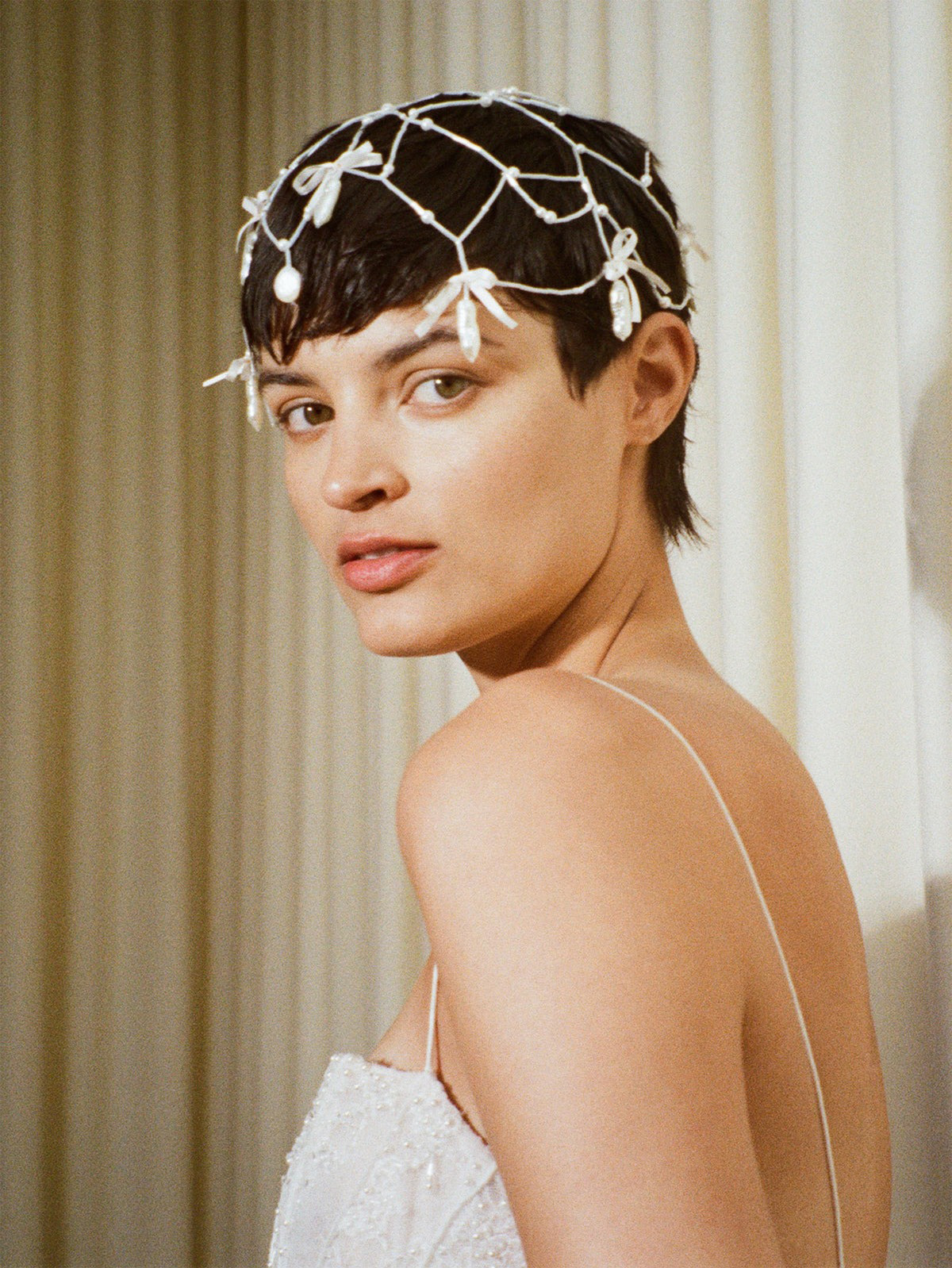 Alexandra Grecco, Beaded Bow Cloche