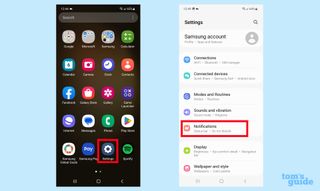 how to manage lock screen notifications on galaxy s23 tap settings and notifications