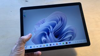 Microsoft surface go 4 showing touchscreen
