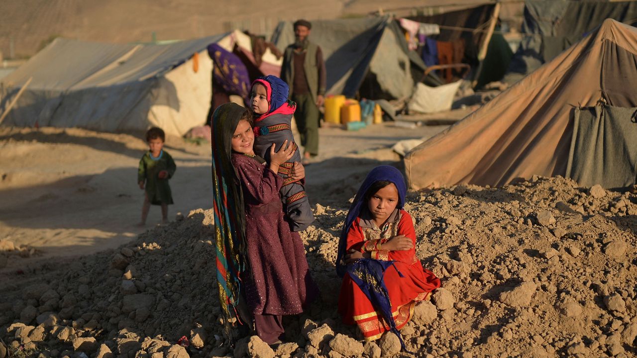 Asho (right) was betrothed to a 23-year-old man by her indebted family in Badghis Province