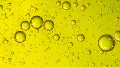 oil bubbles on yellow background